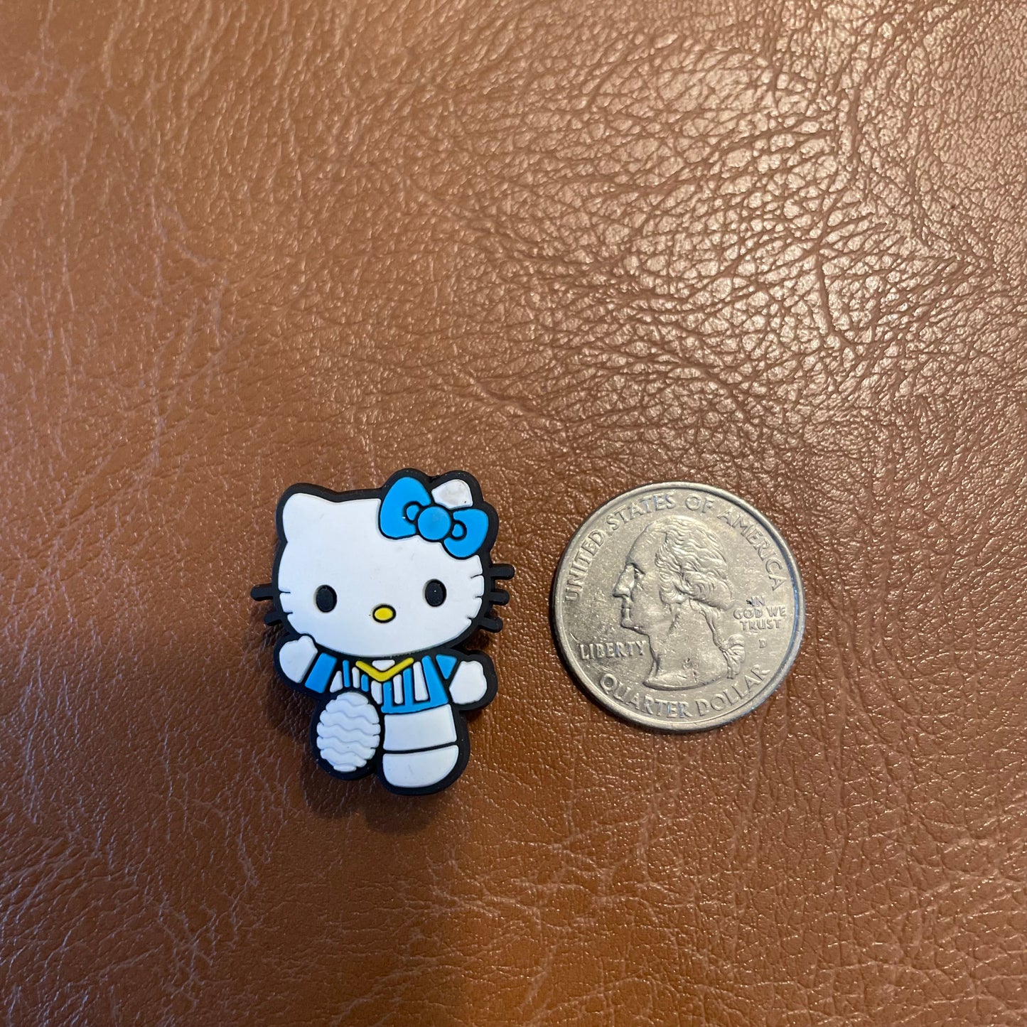 Soccer Player Kitty Croc Charm