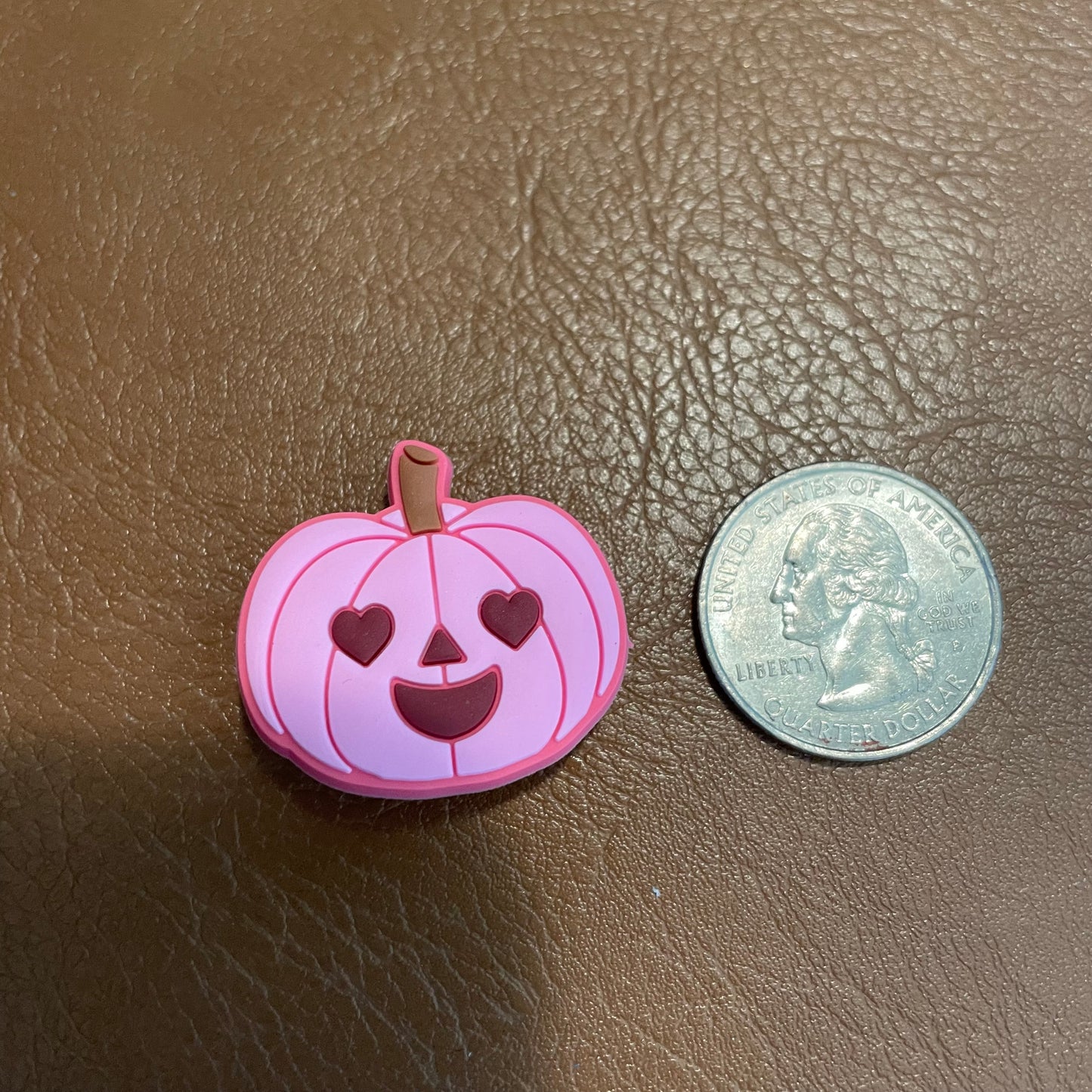 Pink Jack-O’-Lantern Croc Charm