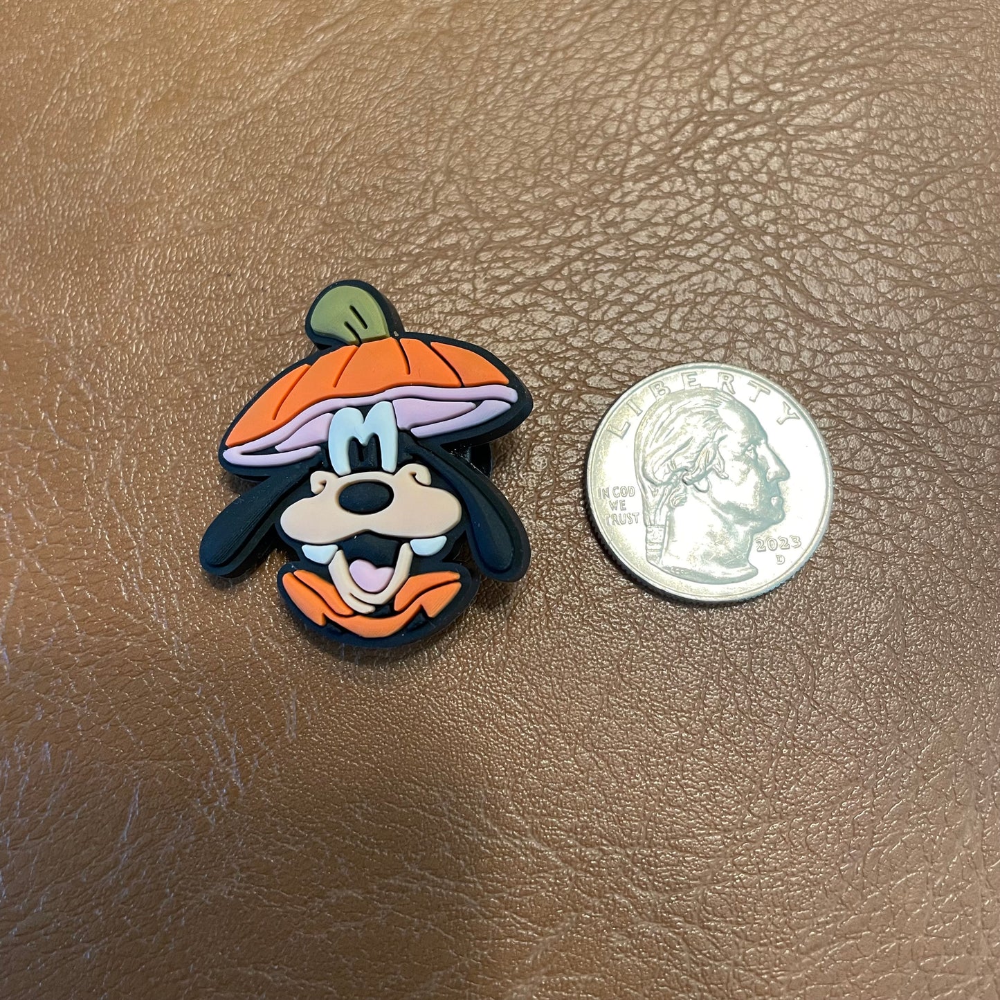 Goofy Pumpkin Croc Charm