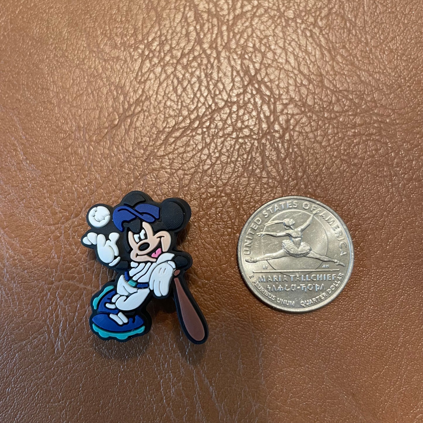 Baseball Mouse Croc Charm