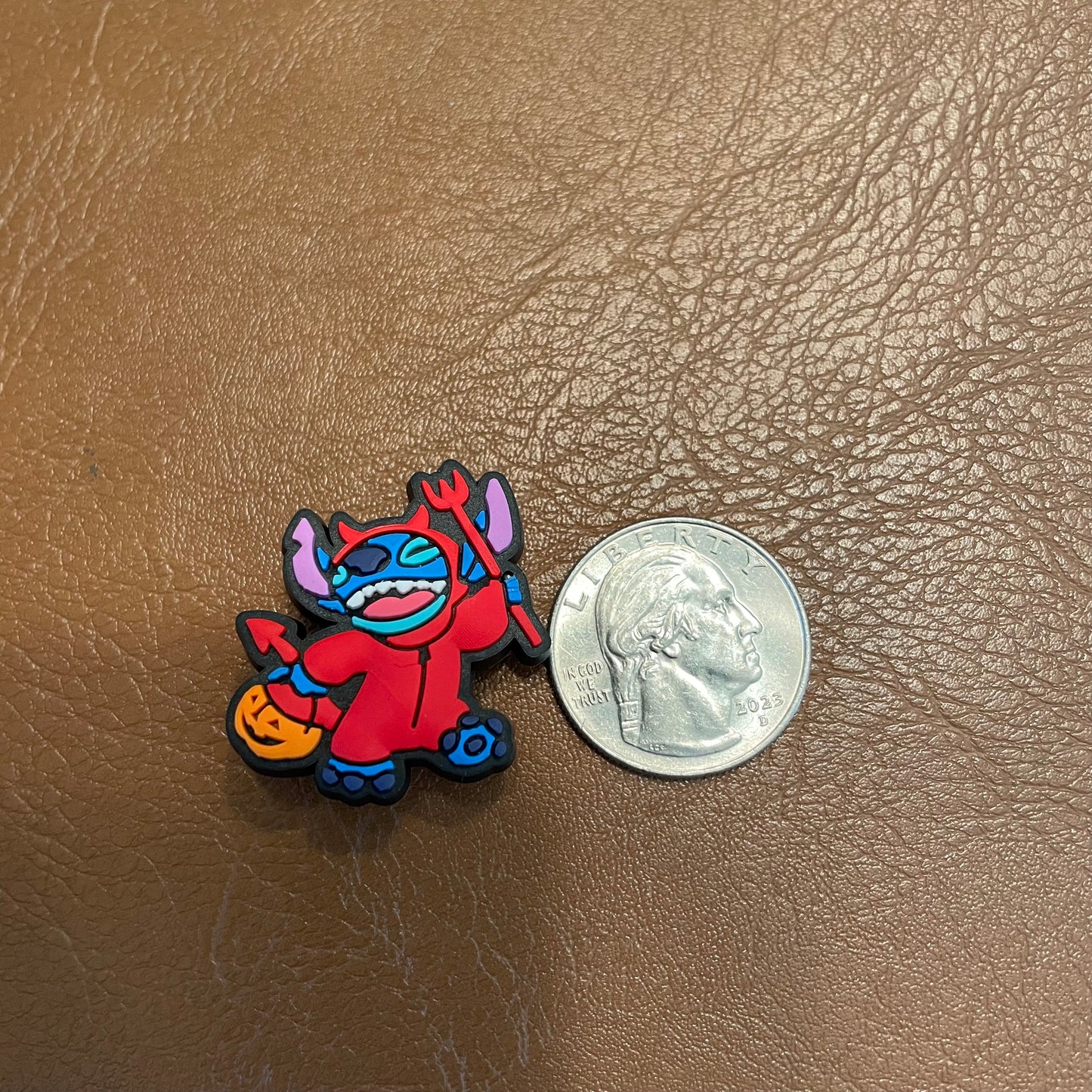 Blue Alien Devil Halloween Croc Charm