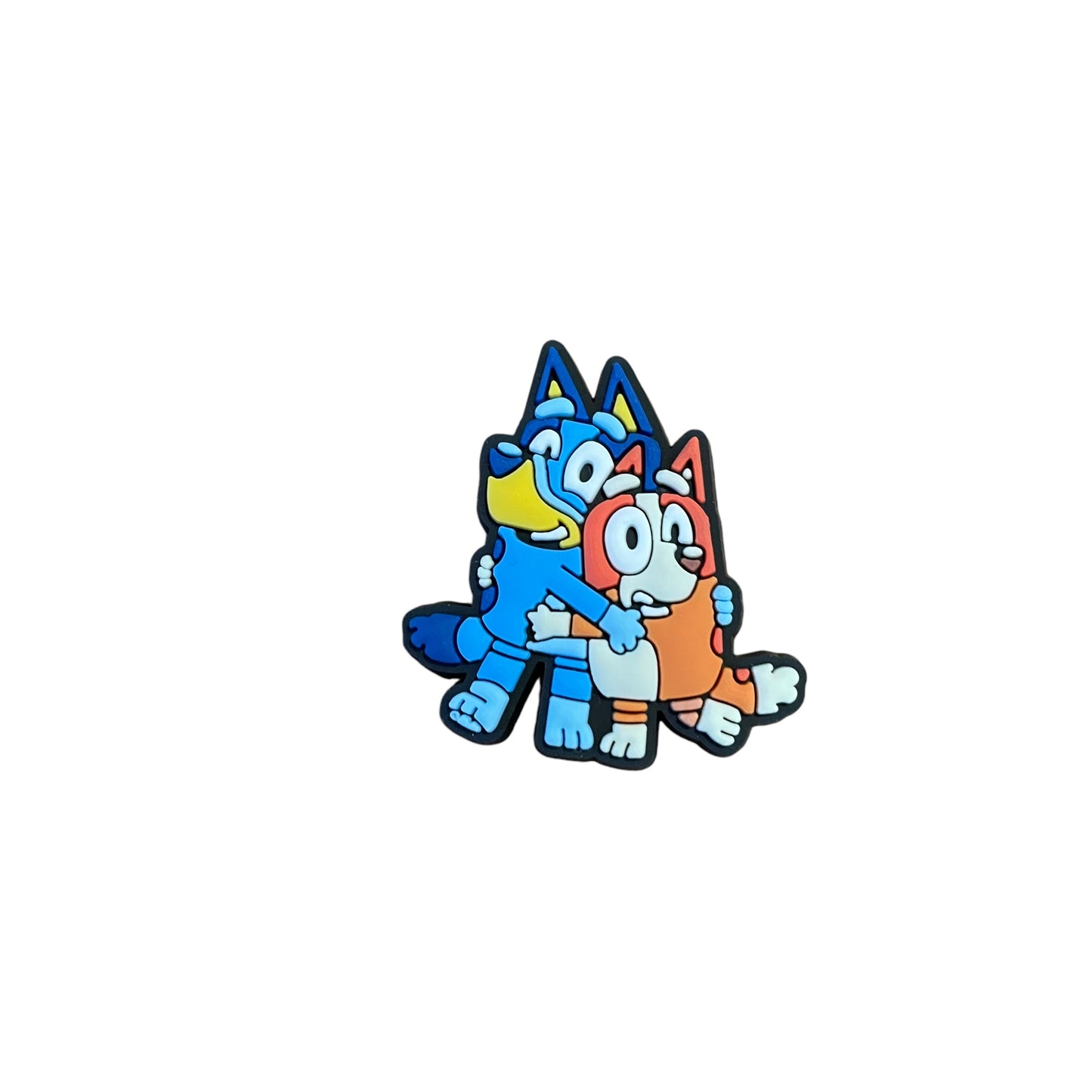Blue Dog And Sister Hugging