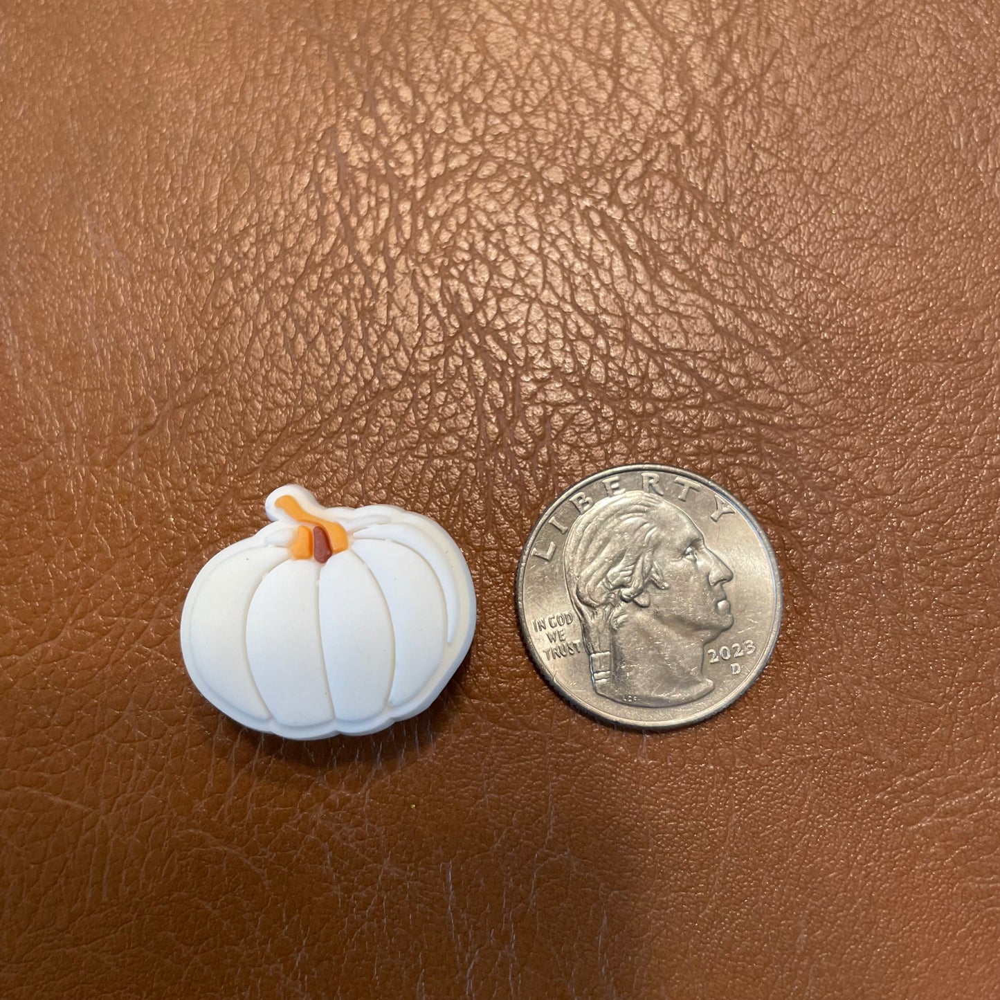 White Pumpkin Croc Charm
