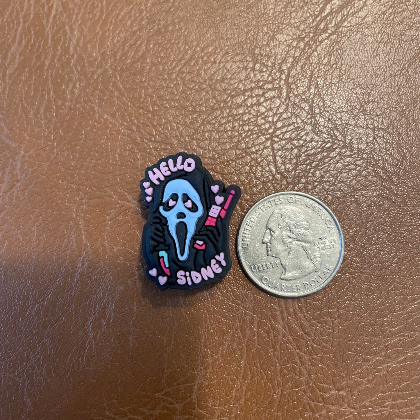 Ghostface Hello Sidney Croc Charm