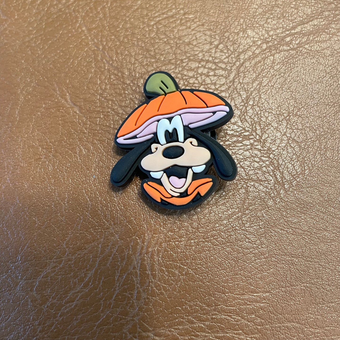 Goofy Pumpkin Croc Charm