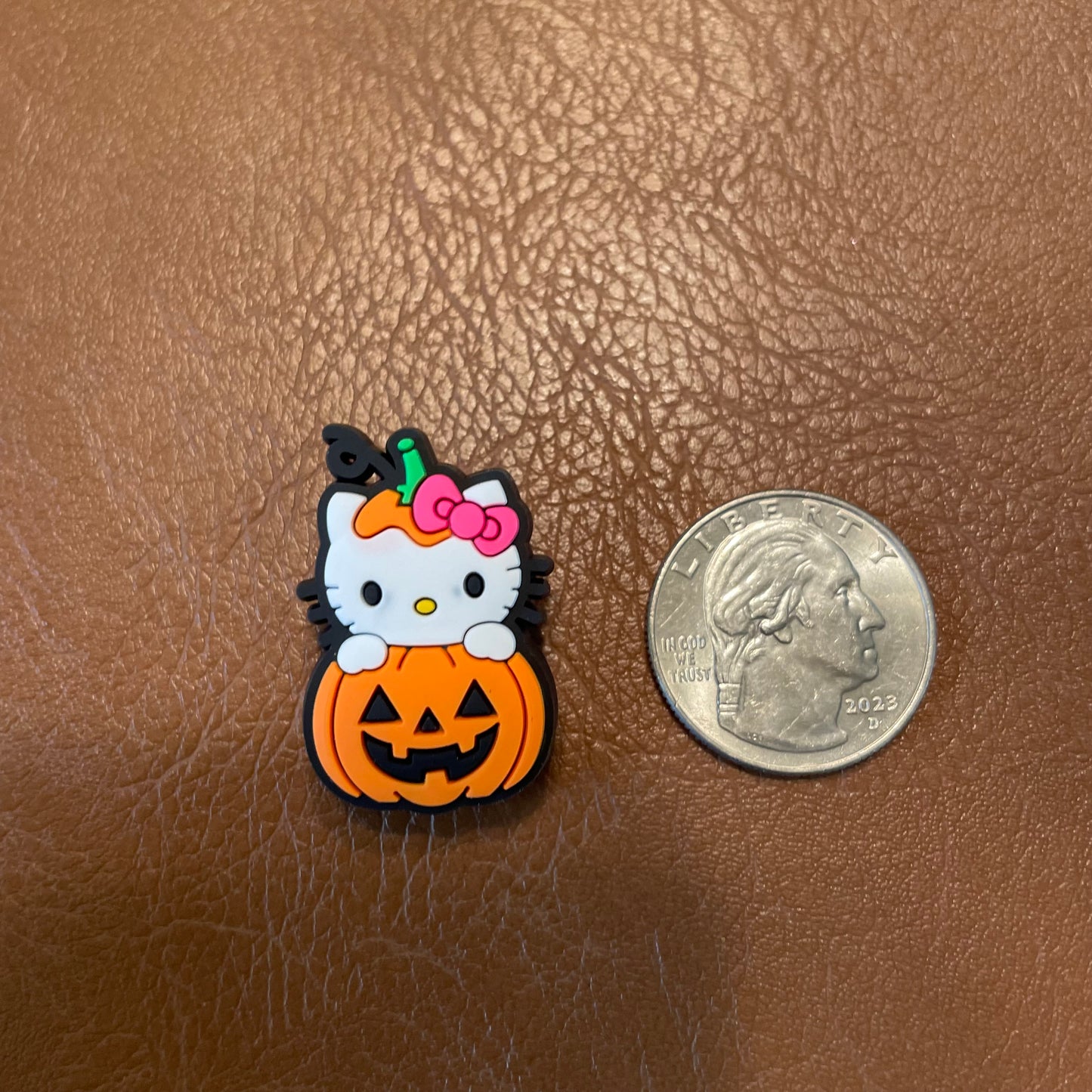 Kitty Pumpkin Croc Charm